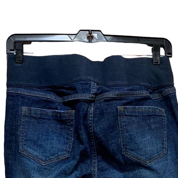 Old Navy Maternity Low Rise Large Long Stretch Waistband Denim Dark Wash Jeans - Picture 5 of 7